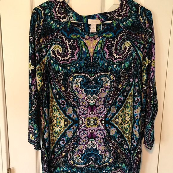 Chico's Tops - Chico’s tencel 3/4 sleeve paisley tunic Chico's Tops - Chico’s tencel 3/4 sleeve paisley tunic